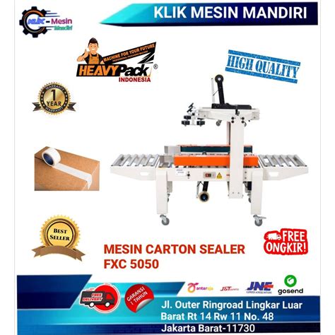 Jual Mesin Carton Sealer Semi Otomatis Pengemas Kardus Dengan Lakban