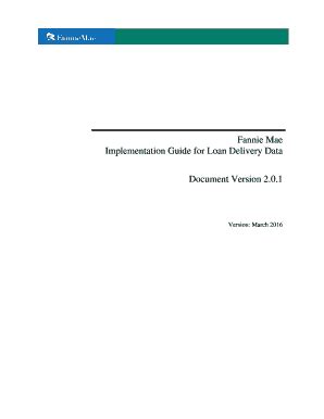 Fillable Online Fannie Mae Implementation Guide For Loan Delivery Data