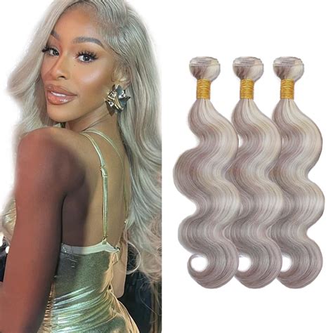 Amazon Silver Bundles Pgrey Body Wave Human Hair Bundles