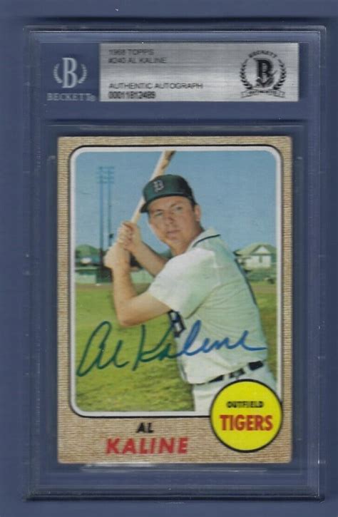 Topps Baseball Alkaline Signed Card Detroit Tigers Certified