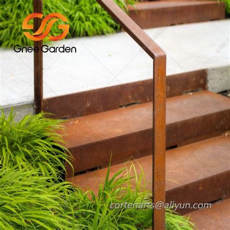 China Corten Steel Stair Step Design Manufacturers Kilang Pembekal