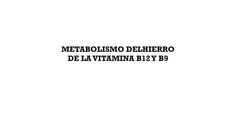 Metabolismo Del Hierro De La Vitamina B12 Y B9 ALTRUUS UDocz