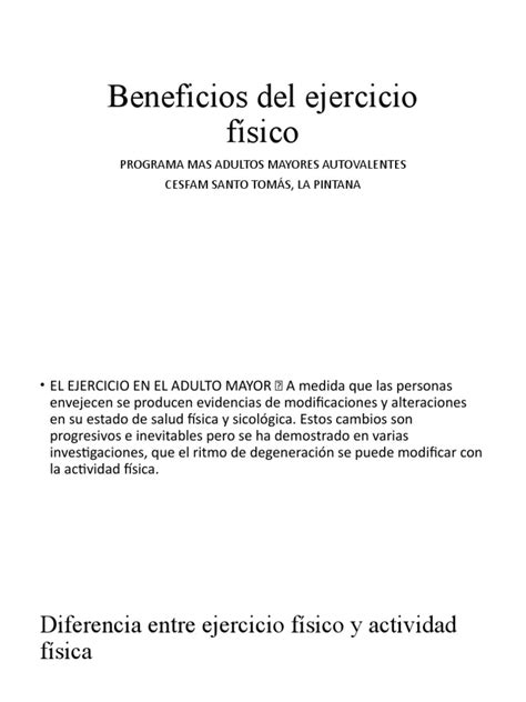 Beneficios Del Ejercicio Físico Pdf Hipertensión Estilo De Vida Sedentario