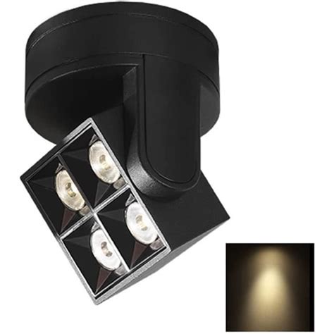 Spot De Plafond LED Carré Rotatif Luminaire Plafonnier 3000K 4000K