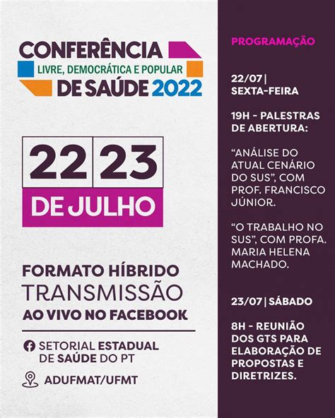 Conferência Livre Democrática e Popular de Saúde 2022 do Mato Grosso