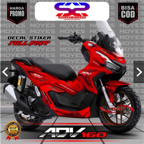 Jual Terbaru Stiker Decal Honda Adv Motif Merah Fullbody Shopee