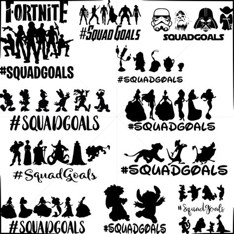 Squad Goals Bundle Svg Princess Squadgoals Svg Squad Goals Guys Squadoals Mickeyy Squadgoals