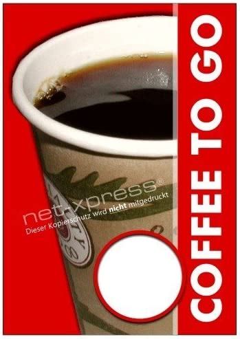 net xpress Poster Coffee to go für Schaufenster Kundenstopper A1