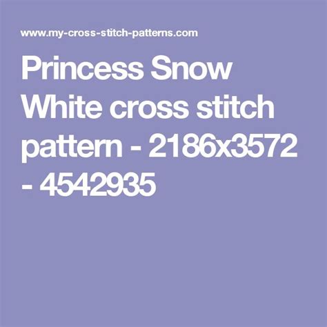 Princess Snow White Cross Stitch Pattern Free Cross Stitch Patterns