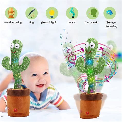 Dancing Cactus Toy For Baby Funny Cactus Talking Toy For Baby Kids Soft