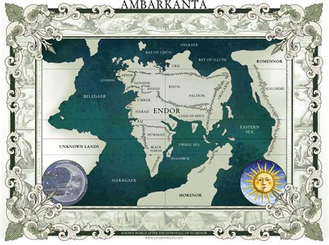 Extended Map Of Middle Earth - Map Of The World With The Countries