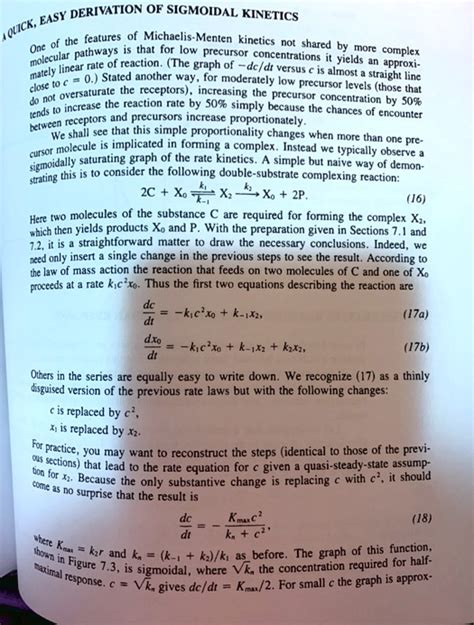 Solved Easy Derivation Of Sigmoidal Kinetics Aqlick Of The Features