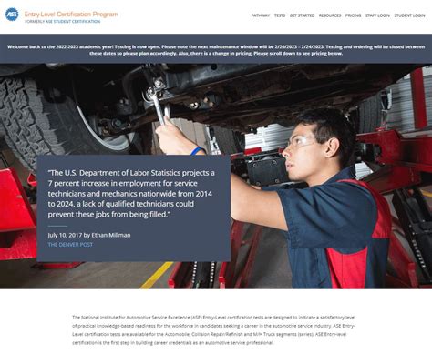 employers    ase entry level certification ase national institute