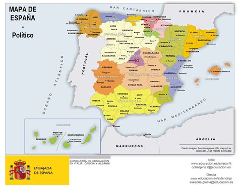 Mapa de españa grande