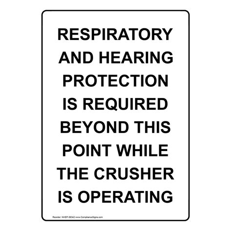 Vertical Sign PPE Hearing Respiratory And Hearing Protection