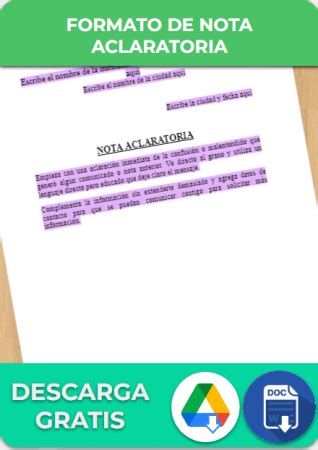 Nota Aclaratoria Ejemplos Plantillas Word Excel Canva