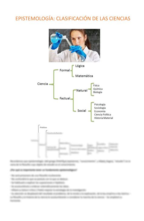 Solution Epistemologia Clasificaci N De Las Ciencias Studypool