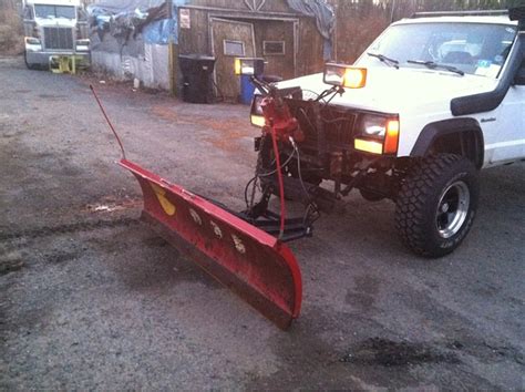 Xj complete working snow plow set up cnj - Jeep Cherokee Forum