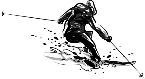 Skier Royalty Free Vector Image Vectorstock