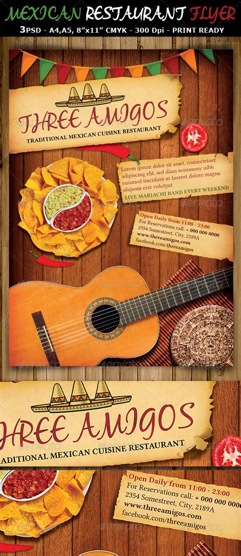 Mexican Restaurant Ad Flyer Template By Hotpin Graphicriver