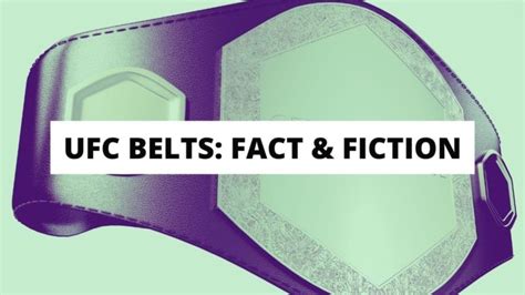 UFC Championship Belts: Facts & Fiction (2022) | MMA Hive