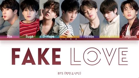 Bts 방탄소년단 Fake Love Color Coded Lyrics Engromhan가사 Youtube