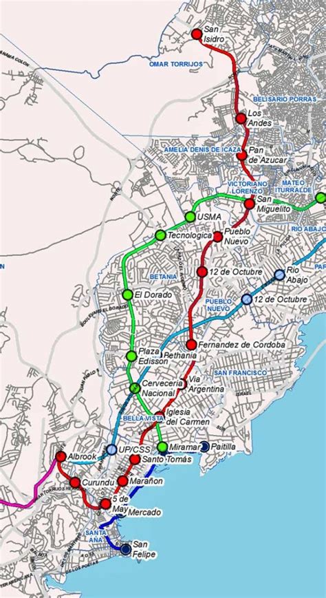 Panama Metro Map | Panama Travel Guide