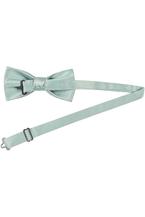 Plain Duck Egg Blue Satin Classic Mens Bow Tie Free Uk Delivery