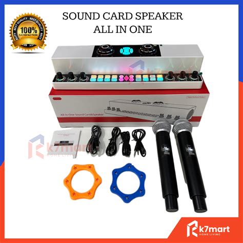 Jual K Mart Sound Card Set Speaker All In One Y Mic Speaker Ktv