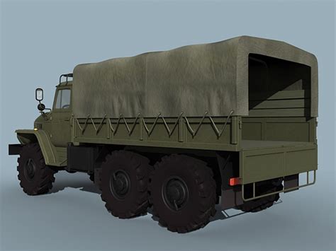 3d Model Of Russian Military Truck Ural 4320