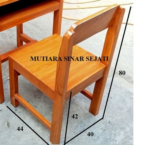 Kursi Siswa Kayu Jati Finishing Melamine