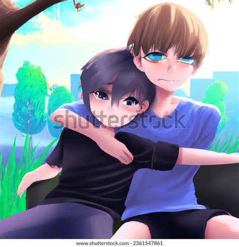 2 Anime Boys Hugging Each Other AI-generated image 2361547861 ...