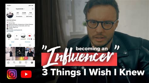 What I Wish I Knew Before Becoming An Influencer YouTube