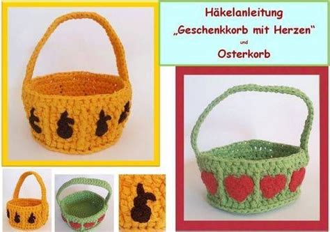 Häkelanleitung Geschenkkörbchen Osterkörbchen Easter gift baskets