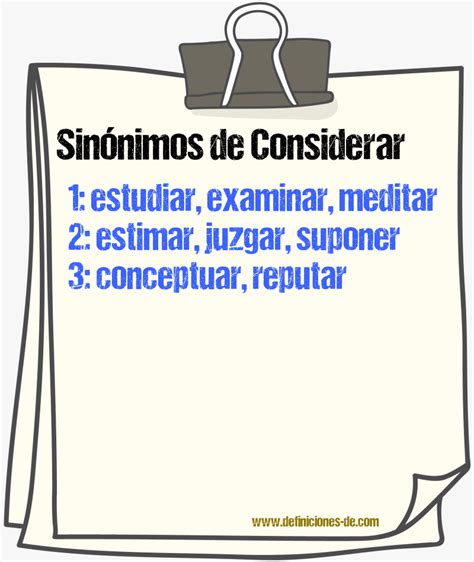 Sinónimos De Considerar