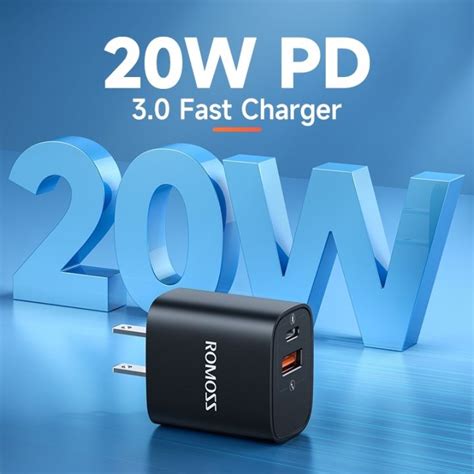 Romoss AC20T 20W PD Qualcomm Fast Charging USB And Type C Slot