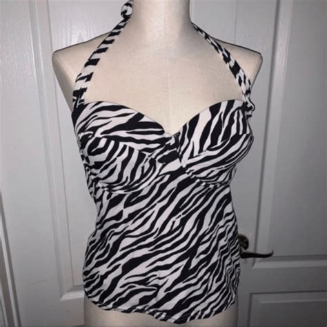 Victorias Secret Zebra Tankini Bikini Bra Top C Gem