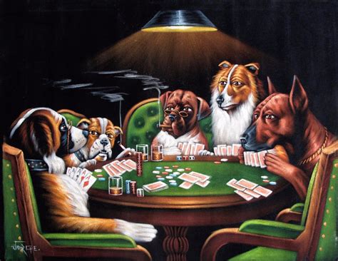 Velvet Painting Dogs Playing Poker at PaintingValley.com | Explore ...