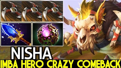 Nisha Bounty Hunter New Imba Hero Mid Crazy Comeback Dota Youtube