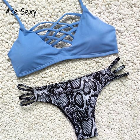 2017 Sexy Cross Brazilian Bikinis Women Swimsuit Push Up Swimwear Fall