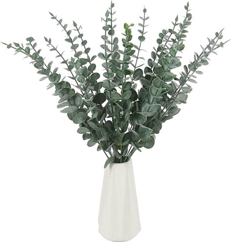 Amazon Tinsow 26 Pcs Artificial Eucalyptus Stems Faux Eucalyptuses