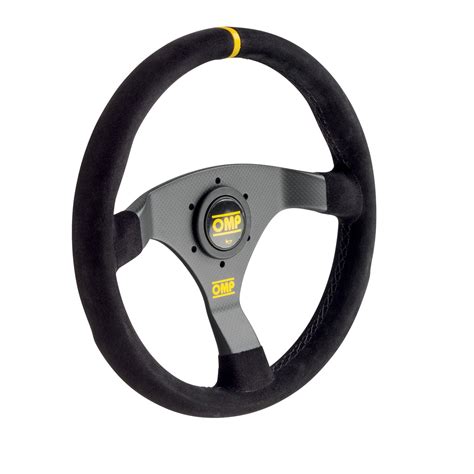 Omp 320 Carbon S Racing Steering Wheel [flat 3 Spokes] Black Redline360