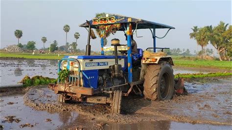 Swaraj Fe With Rotavator Tractor Videos Swaraj Tractor Stuck In Mud