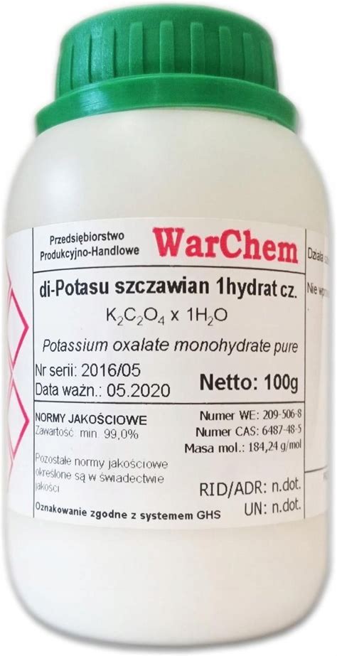 Drobne Akcesoria Medyczne Warchem Szczawian Potasu G Ceny I