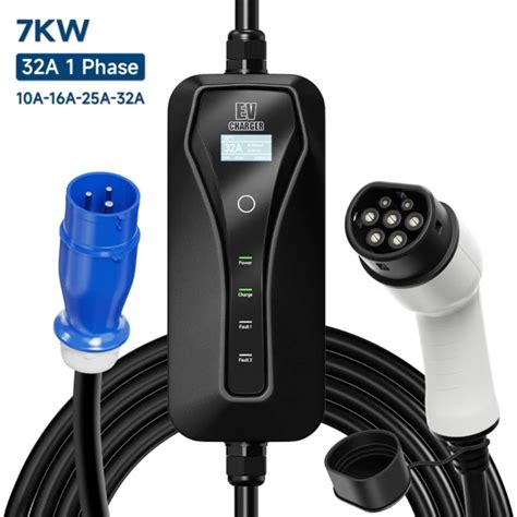 Kw A E Auto Tragbare Ev Ladekabel Typ Iec Typ Sae J