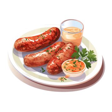 Breakfast Sausage Illustration, Sausage, Hot, Isolated PNG Transparent ...