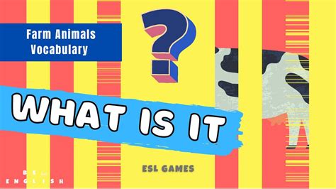 Whats This Farm Animals English Vocabulary Guessing Game For Kids