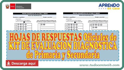 Hojas De Respuestas De Kit De Evaluacion Docentes Eib