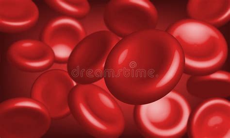 Close Up Red Blood Cells In The Veins Background Stock Illustration