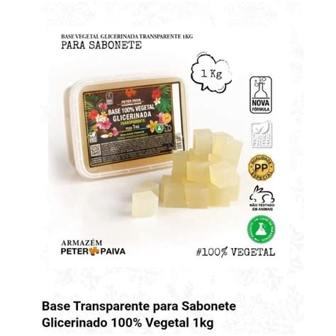 Base Glicerinada Transparente 100 Vegetal 1kg Shopee Brasil